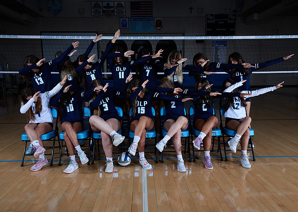 Academy of Our Lady of Peace Girls Varsity Volleyball Team Media Day