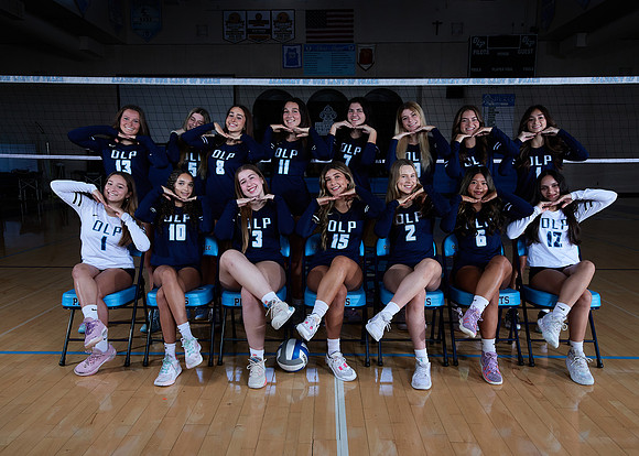 Academy of Our Lady of Peace Girls Varsity Volleyball Team Media Day