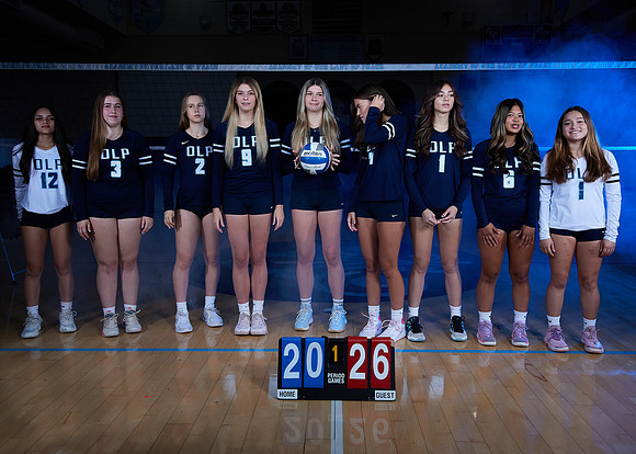 Academy of Our Lady of Peace Girls Varsity Volleyball Team Media Day