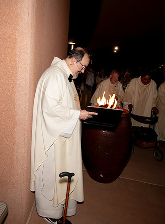 Holy Saturday At the Easter Vigil in the Holy Night of Easter at St. Patrick Community Church