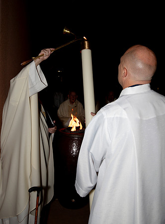 Holy Saturday At the Easter Vigil in the Holy Night of Easter at St. Patrick Community Church