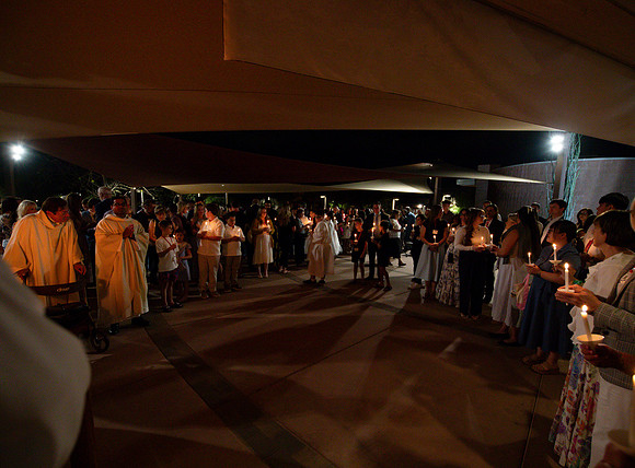 Holy Saturday At the Easter Vigil in the Holy Night of Easter at St. Patrick Community Church