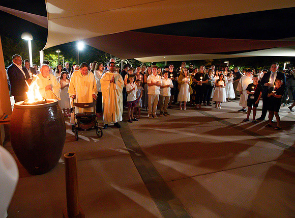 Holy Saturday At the Easter Vigil in the Holy Night of Easter at St. Patrick Community Church