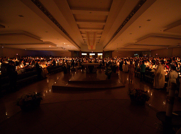 Holy Saturday At the Easter Vigil in the Holy Night of Easter at St. Patrick Community Church