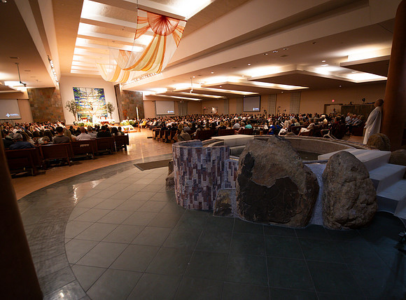 Holy Saturday At the Easter Vigil in the Holy Night of Easter at St. Patrick Community Church