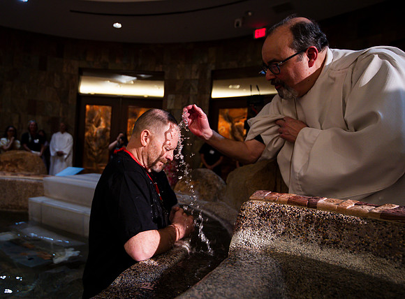 Holy Saturday At the Easter Vigil in the Holy Night of Easter at St. Patrick Community Church