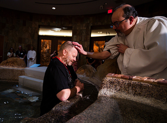 Holy Saturday At the Easter Vigil in the Holy Night of Easter at St. Patrick Community Church