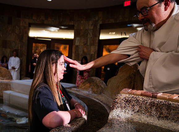 Holy Saturday At the Easter Vigil in the Holy Night of Easter at St. Patrick Community Church