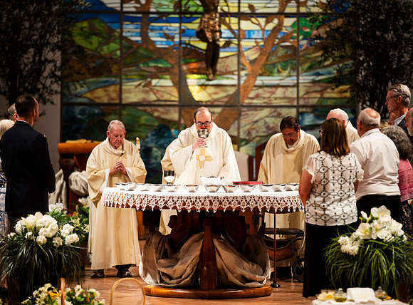 Holy Saturday At the Easter Vigil in the Holy Night of Easter at St. Patrick Community Church