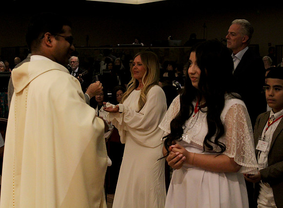 Holy Saturday At the Easter Vigil in the Holy Night of Easter at St. Patrick Community Church