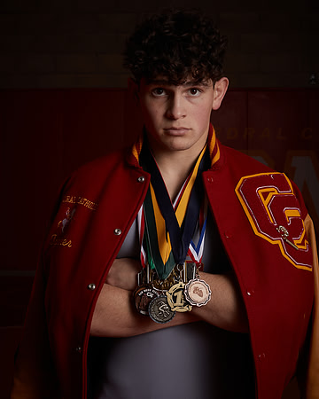 2023 Catherdal Catholic Boys Seniors Varsity Wrestling Team