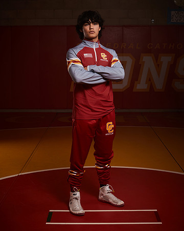 2023 Catherdal Catholic Boys Seniors Varsity Wrestling Team