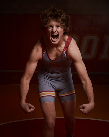 2023 Catherdal Catholic Boys Seniors Varsity Wrestling Team