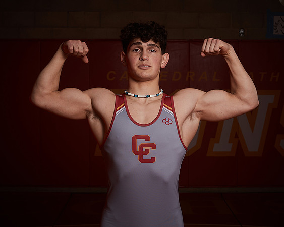 2023 Catherdal Catholic Boys Seniors Varsity Wrestling Team