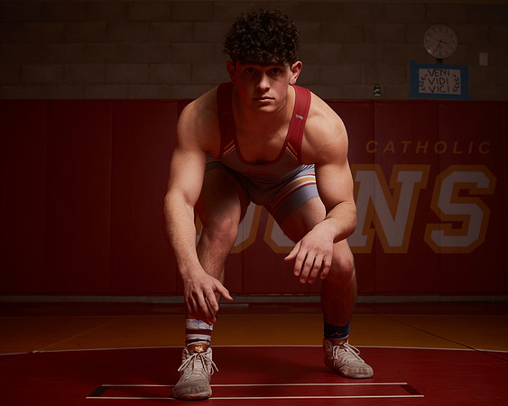 2023 Catherdal Catholic Boys Seniors Varsity Wrestling Team