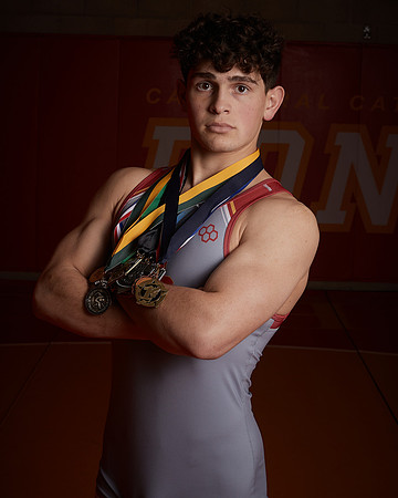 2023 Catherdal Catholic Boys Seniors Varsity Wrestling Team