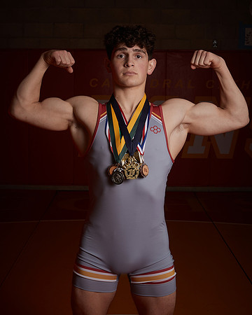 2023 Catherdal Catholic Boys Seniors Varsity Wrestling Team