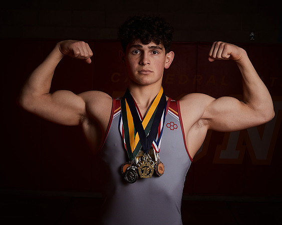 2023 Catherdal Catholic Boys Seniors Varsity Wrestling Team