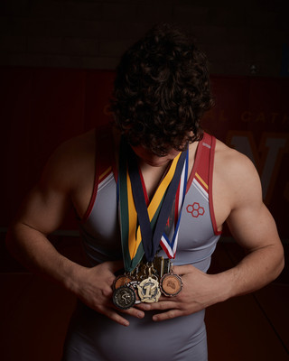 2023 Catherdal Catholic Boys Seniors Varsity Wrestling Team