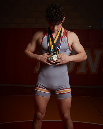 2023 Catherdal Catholic Boys Seniors Varsity Wrestling Team