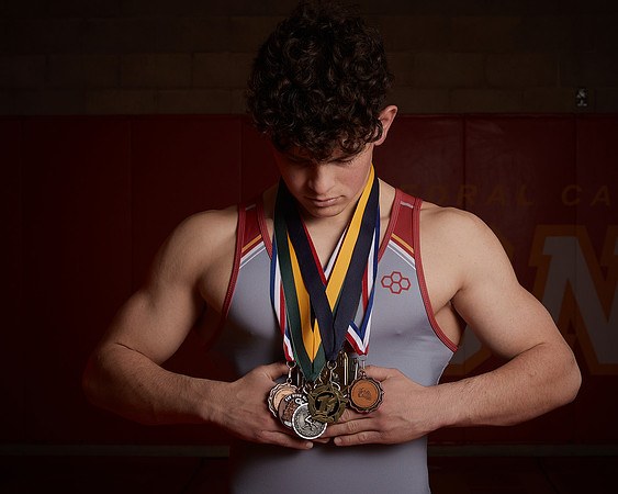 2023 Catherdal Catholic Boys Seniors Varsity Wrestling Team