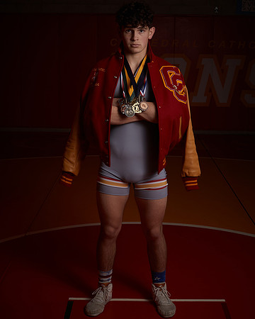 2023 Catherdal Catholic Boys Seniors Varsity Wrestling Team