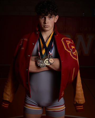 2023 Catherdal Catholic Boys Seniors Varsity Wrestling Team