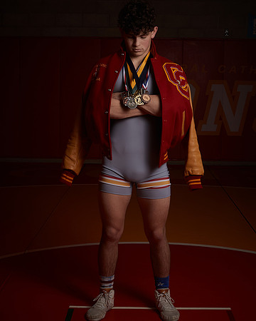 2023 Catherdal Catholic Boys Seniors Varsity Wrestling Team