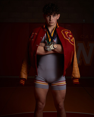 2023 Catherdal Catholic Boys Seniors Varsity Wrestling Team