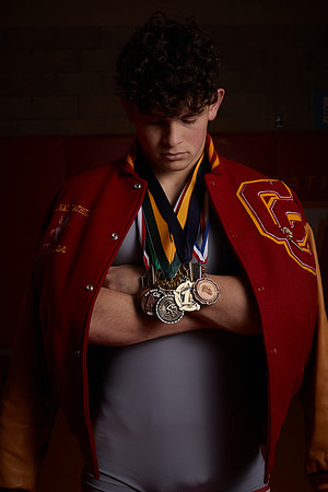 2023 Catherdal Catholic Boys Seniors Varsity Wrestling Team