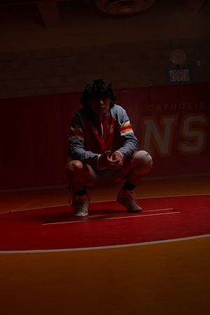 2023 Catherdal Catholic Boys Seniors Varsity Wrestling Team