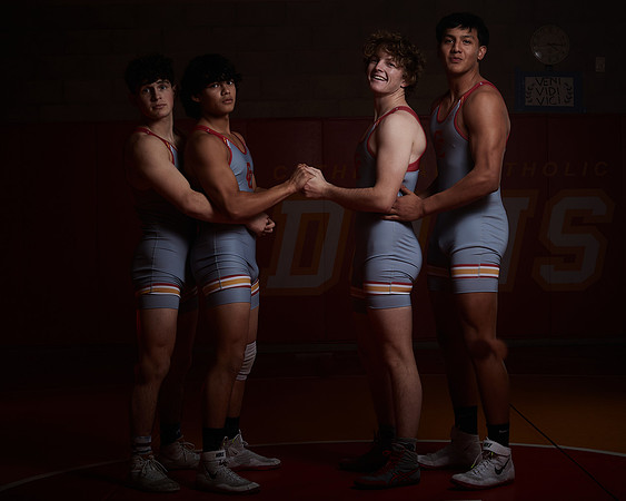 2023 Catherdal Catholic Boys Seniors Varsity Wrestling Team
