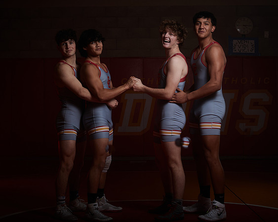 2023 Catherdal Catholic Boys Seniors Varsity Wrestling Team