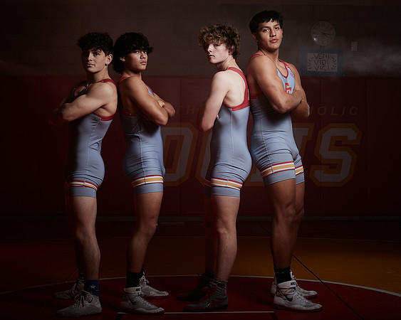 2023 Catherdal Catholic Boys Seniors Varsity Wrestling Team