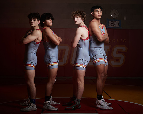 2023 Catherdal Catholic Boys Seniors Varsity Wrestling Team