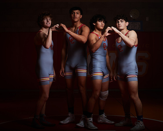 2023 Catherdal Catholic Boys Seniors Varsity Wrestling Team