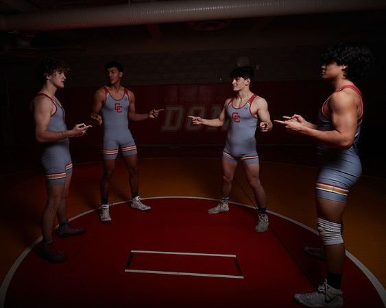 2023 Catherdal Catholic Boys Seniors Varsity Wrestling Team