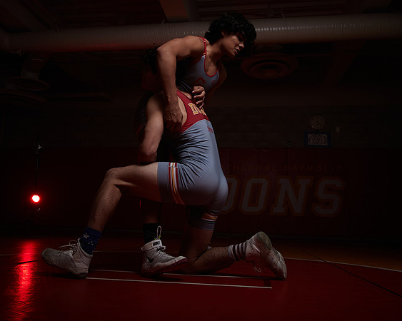 2023 Catherdal Catholic Boys Seniors Varsity Wrestling Team