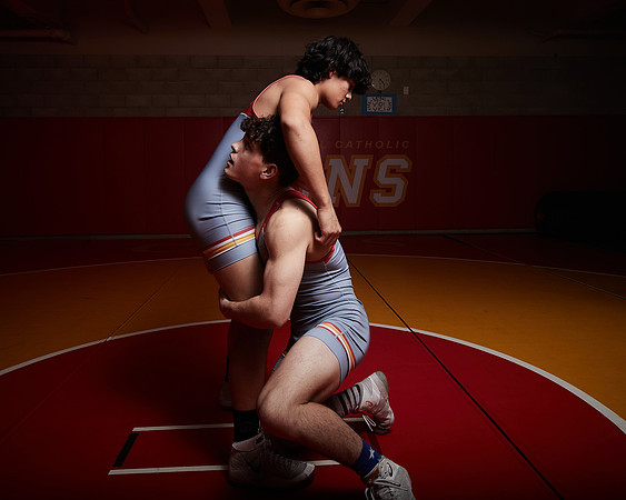 2023 Catherdal Catholic Boys Seniors Varsity Wrestling Team