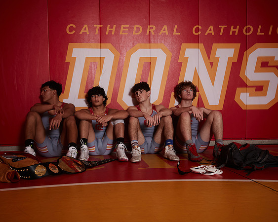2023 Catherdal Catholic Boys Seniors Varsity Wrestling Team