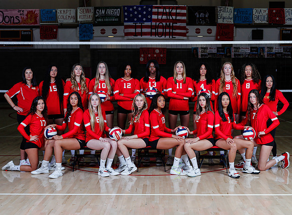 Cathedral Catholic Varsity Volleyball Team Portraits