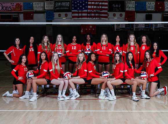 Cathedral Catholic Varsity Volleyball Team Portraits
