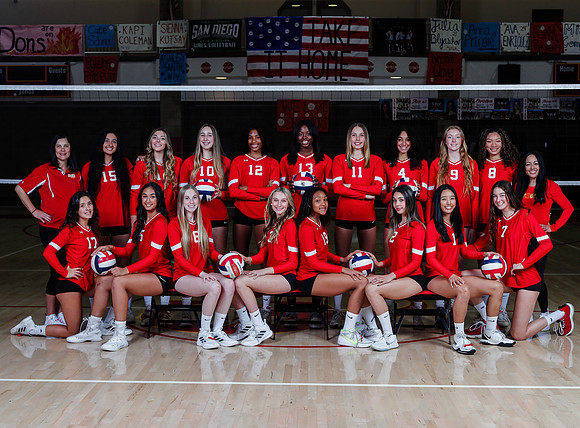 Cathedral Catholic Varsity Volleyball Team Portraits