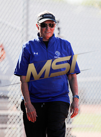 The  West Point Dragons girls softball team take on the Dobson Mustangs