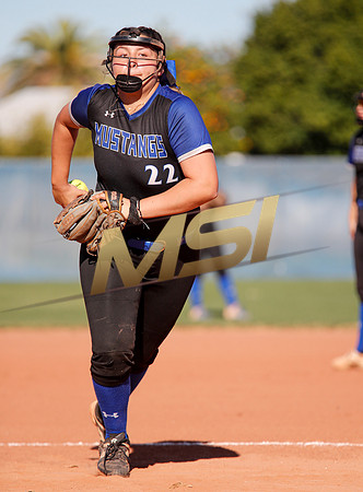 The  West Point Dragons girls softball team take on the Dobson Mustangs