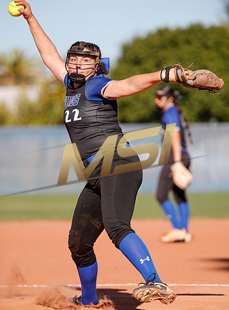 The  West Point Dragons girls softball team take on the Dobson Mustangs