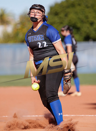 The  West Point Dragons girls softball team take on the Dobson Mustangs