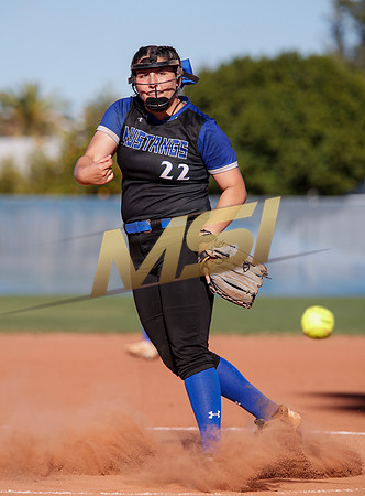 The  West Point Dragons girls softball team take on the Dobson Mustangs