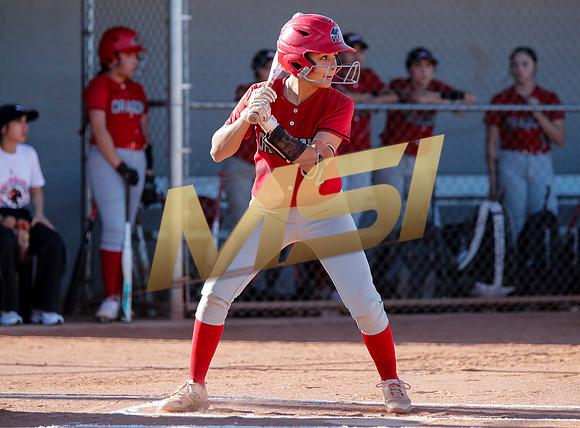 The  West Point Dragons girls softball team take on the Dobson Mustangs