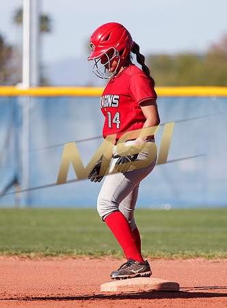 The  West Point Dragons girls softball team take on the Dobson Mustangs